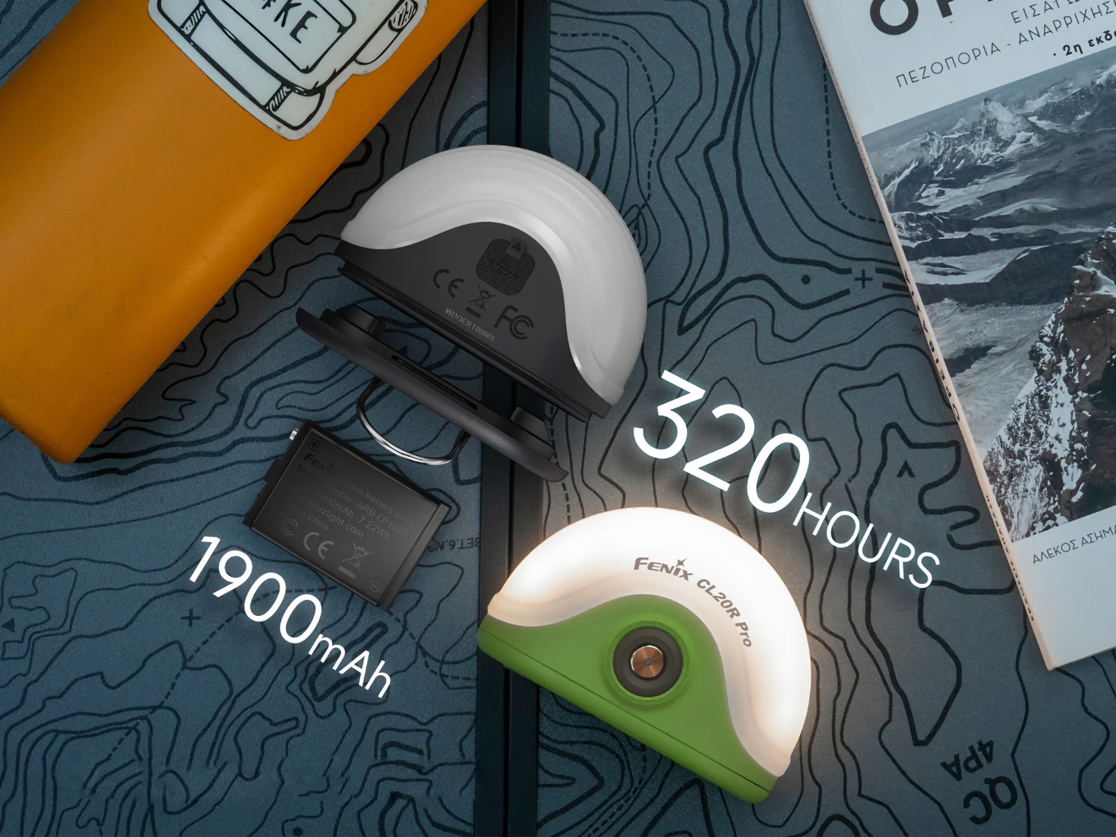 Фонарь кемпинговый аккумуляторный Fenix CL20R Pro со съемным аккумулятором.