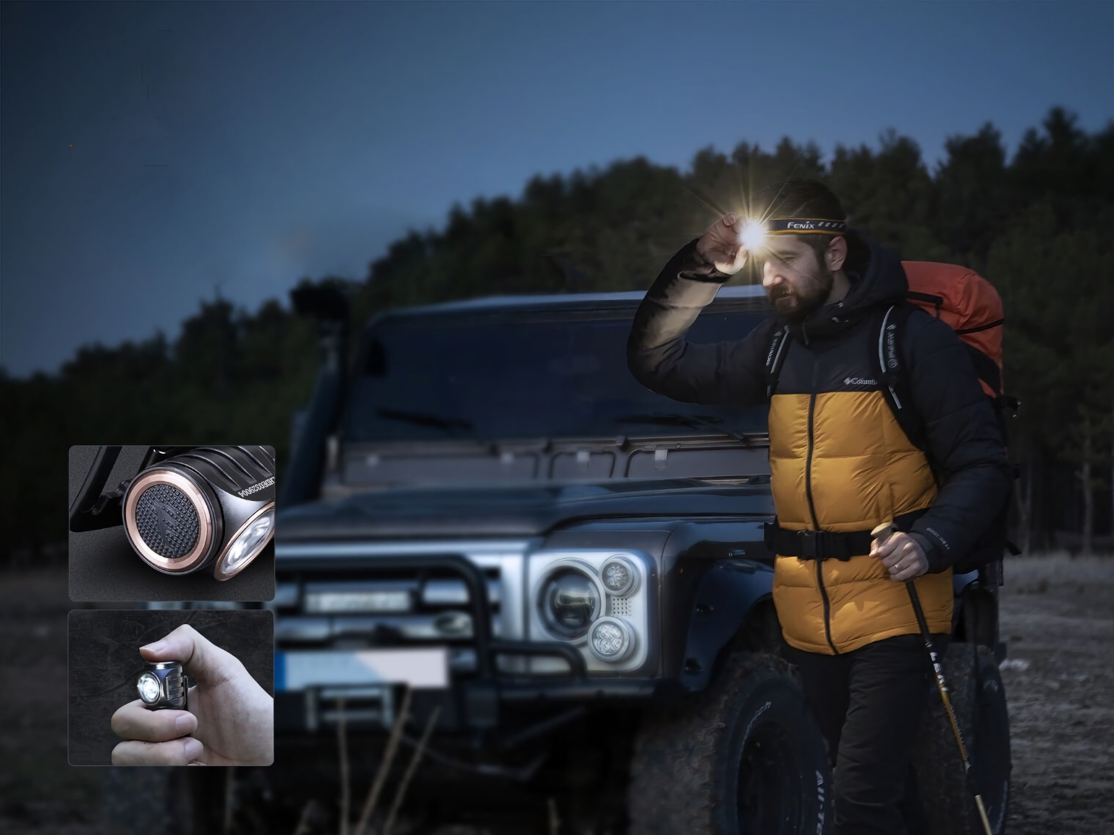 Ліхтар налобний Fenix HM50R V2.0 для вечірніх походів та активного відпочинку.