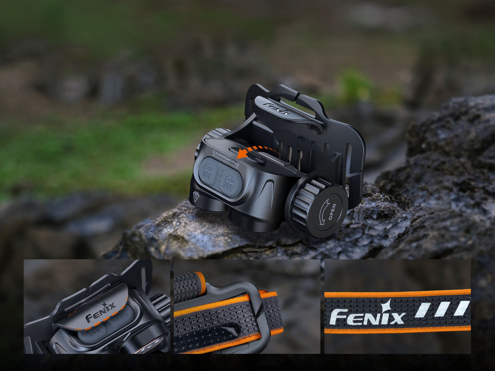 Кріплення та регульований ремінь налобного ліхтаря Fenix HM65R V2.0.